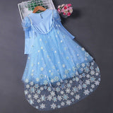 Kid Girl Princess Pure Cotton Spring/Autumn Frozen Elsa Dresses