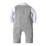 Bay Boy Harley Gown Crawl Long Sleeve Checked 3 Pcs Sets