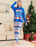 Family Matching Striped Letter Printed Christmas Parent-child Pajamas