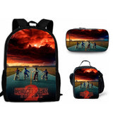 American Drama Stranger Things Backpack 3-piece Student Schoolbag