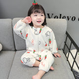 Baby Girl One-piece Autumn Winter Fleece Thickened Flannel Pajamas