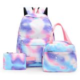 Girl Star Graffiti Printing Backpack Bags 3 Pcs Sets