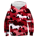 Kid Girls Boy Unicorn Hoodies Cartoon Sweatshirt Casual Pullover