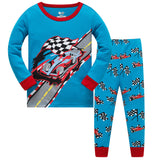 Kid Boy Pajamas Air-conditioned Long Sleeve Thread Cotton 2 Pcs