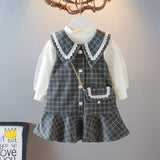 Kid Baby Girls Fragrant Style Long Sleeve Dresses Sets 2 Pcs