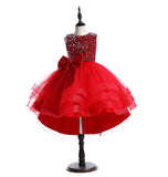 Kid Girl Princess Pure Cotton Red Dresses