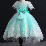 Kid Girl Princess Dress Lace Bow Wedding Dresses