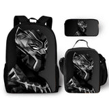 Kid Black Leopard Marvel Schoolbag Panther Diffuse Wei 3 Pcs Set