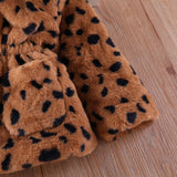 Kid Baby Girl Leopard-print Hooded Warm Autumn Coat