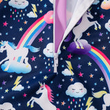 Kid Girls Swimsuit One-piece Long-sleeved Unicorn Cartoon Swimwear