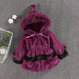 Kid Baby Girl Wool Stitching Thick Imitation Fur Tide Coats Jackets