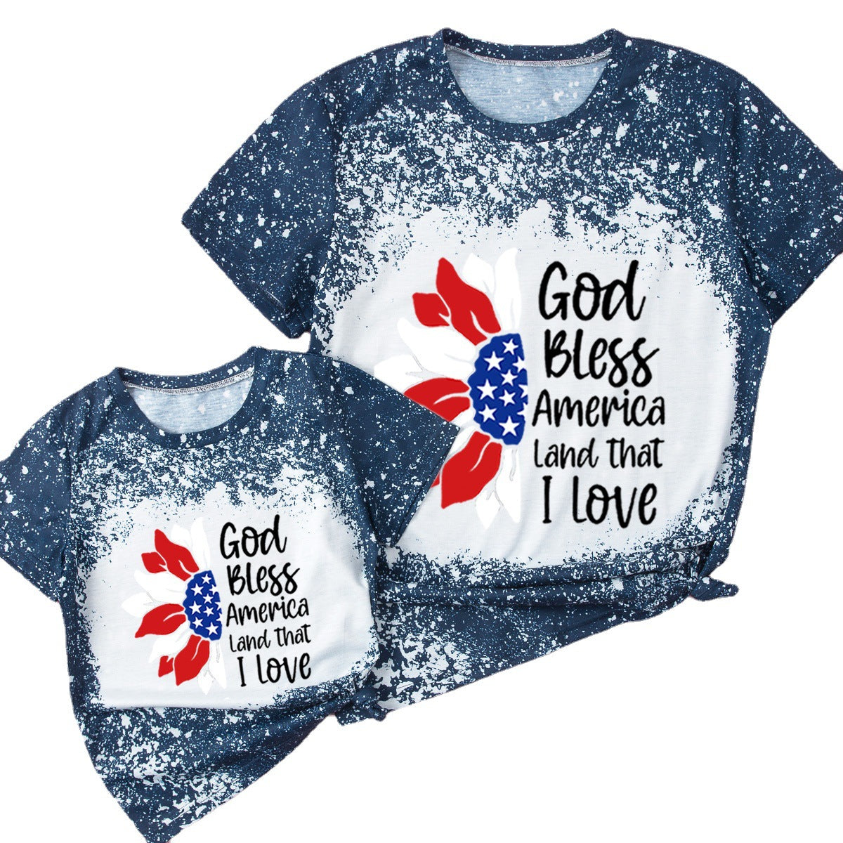 Family Matching Mother Kid Short Sleeves Independence Day T-shirt
