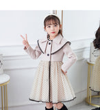 Kid Autumn Girls Woolen Cardigan Doll Collar Princess Dresses