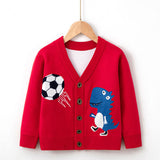 Kid Baby Boy Knitted Cardigan Cartoon Sweaters