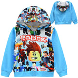 Kid Boy Jacket Zipper Hooded Cardigan Cartoon Game Coats