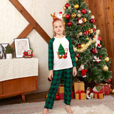 Family Matching Parent-child Christmas Loungewear Green Plaid Pajamas