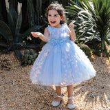 Kid Baby Girl Stereoscopic Flower Wedding Dresses