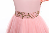 Kid Girl Princess Floor Length Party Sequin Party Ball Gown Dresses