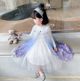 Kid Baby Girl Ice and Snow Strange Aisha Gradual Temperament Princess Dress