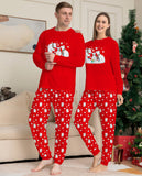 Family Matching Snowflake Bear Christmas Parent-child Printed Housewear Pajamas