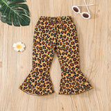 Baby Boy Suit Explosive Letter Flying Sleeve Leopard 2 Pcs Set