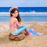 Kid Girl Mermaid Tail Spring Swimsuit