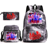 Star Sky Three Piece Canvas Schoolbag Stranger Things Bags