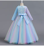 Kid Spring Autumn Long Sleeve Evening Princess Dress