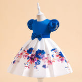 Kid Girl Short Sleeve Printed Piano Pengpeng Princess Flower Dress