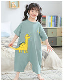 Kid Baby Girl Boy One-piece Short Sleeve Pure Cotton Ultraman Loose Pajamas