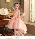 Kid Girl Pompous Trumpet Sleeves Princess Dress