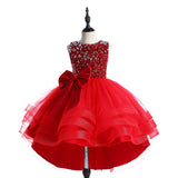 Kid Girl Princess Pure Cotton Red Dresses