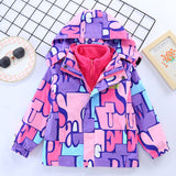 Kid Girl Jacket 3 In 1 Detachable Overcoat Trench Coat Jacket