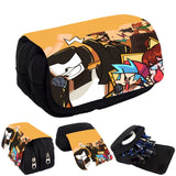 Kid Student Double Flip Stationery Pen Case Friday Night Funkin Bags