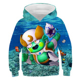 Children Kid Teens 3D Wilderness Brawl Fighting Crew Neck Hoodie