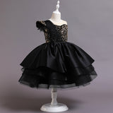 Kid Baby Girl Air Gauze Tutu Flower Piano Performance Dress