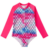 Kid Girls Swimsuit One-piece Sunscreen Beach Mermaid Swimwear