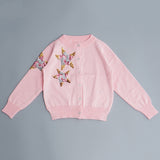 Kid Baby Girls Pure Cotton Knit Soft Cute Sweater Sequined Star Cardigan
