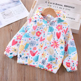 Kid Baby Girl Jacket Cardigan Windbreak Spring Print Cartoon Coats