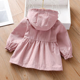 Kid Baby Girl Spring Autumn Flower Hooded Coats