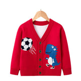 Kid Baby Boy Knitted Cardigan Cartoon Sweaters