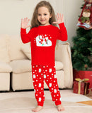 Family Matching Snowflake Bear Christmas Parent-child Printed Housewear Pajamas