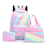 Girl Star Graffiti Printing Backpack Bags 3 Pcs Sets