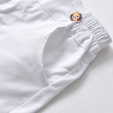 Kid Baby Boys Suit Summer Plaid Suspenders Shorts Gentlemen 4 Pcs Set
