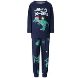 Family Parent-child Autumn Dinosaur Print Pajamas