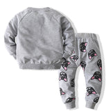 Kid Boy Girl Suit Frosted Cat Harlan 2 Pcs Sets Pajamas