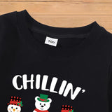 Family Matching Snowmen Cartoon Christmas Print Sweatshirts