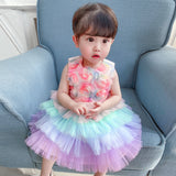 Baby Girl Moon Wash Cake Princess Show Dress