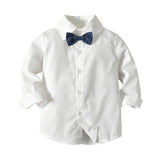 Gentleman Suit Baby Boy Set Formal Striped 3 Pcs