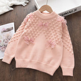 Kid Baby Girl Bottoming Autumn Winter Bow Sweater Top